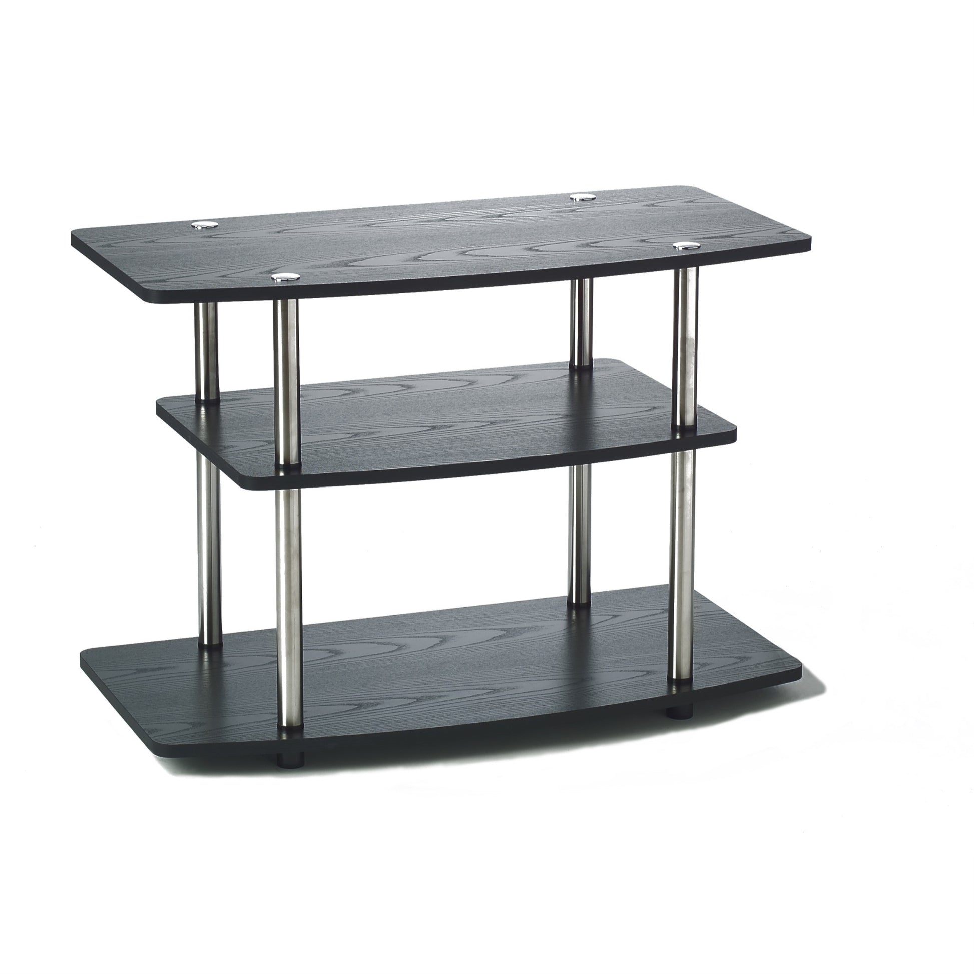 CasaFoyer Designs2Go 3 Tier TV Stand - Contemporary Style, Open Concept Design, Durable Construction, Easy Assembly - Upgrade Your Living Space