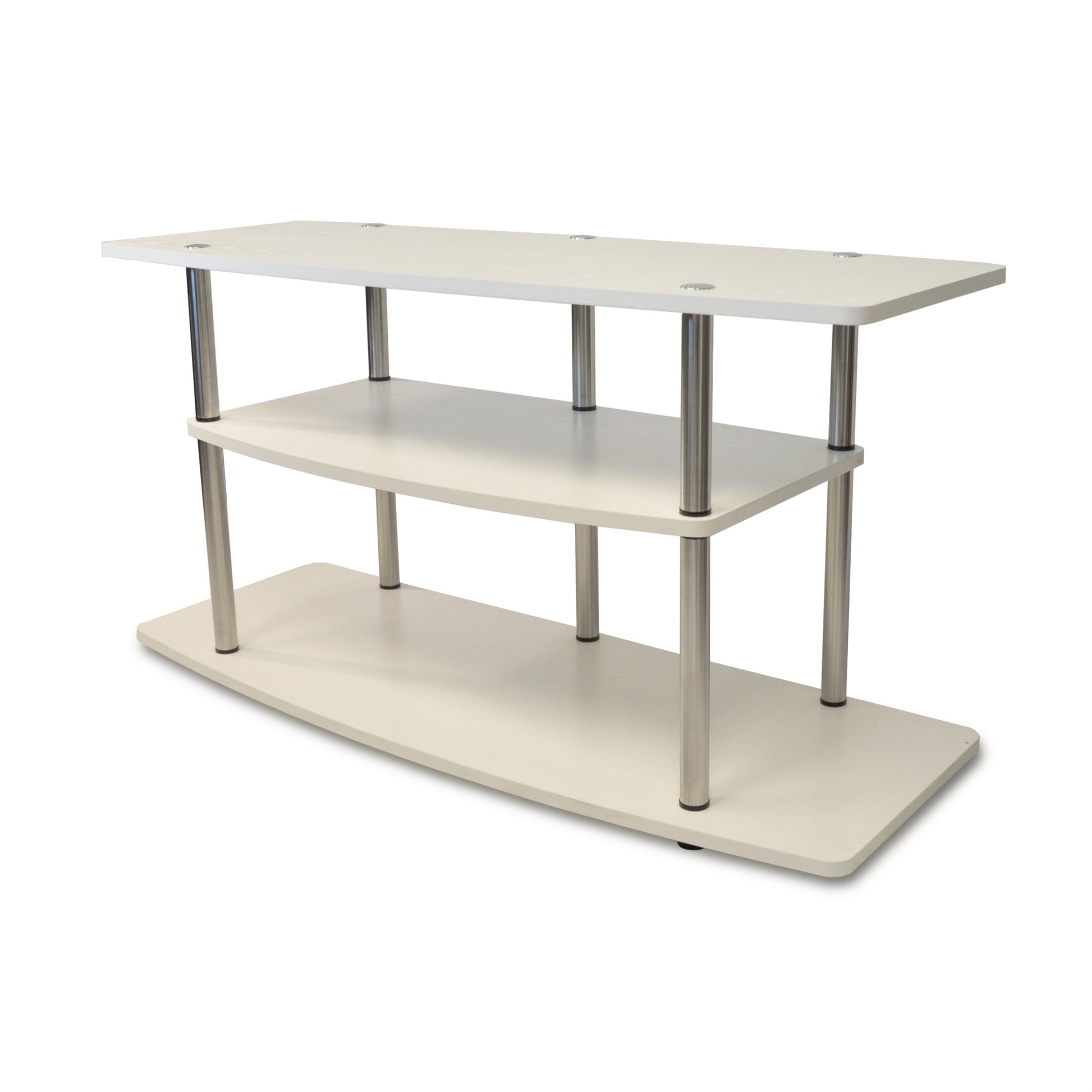CasaFoyer Convenience Concepts Designs2Go 3 Tier Wide TV Stand - Contemporary Open Design for Cable Management - Ample Space for Media Components
