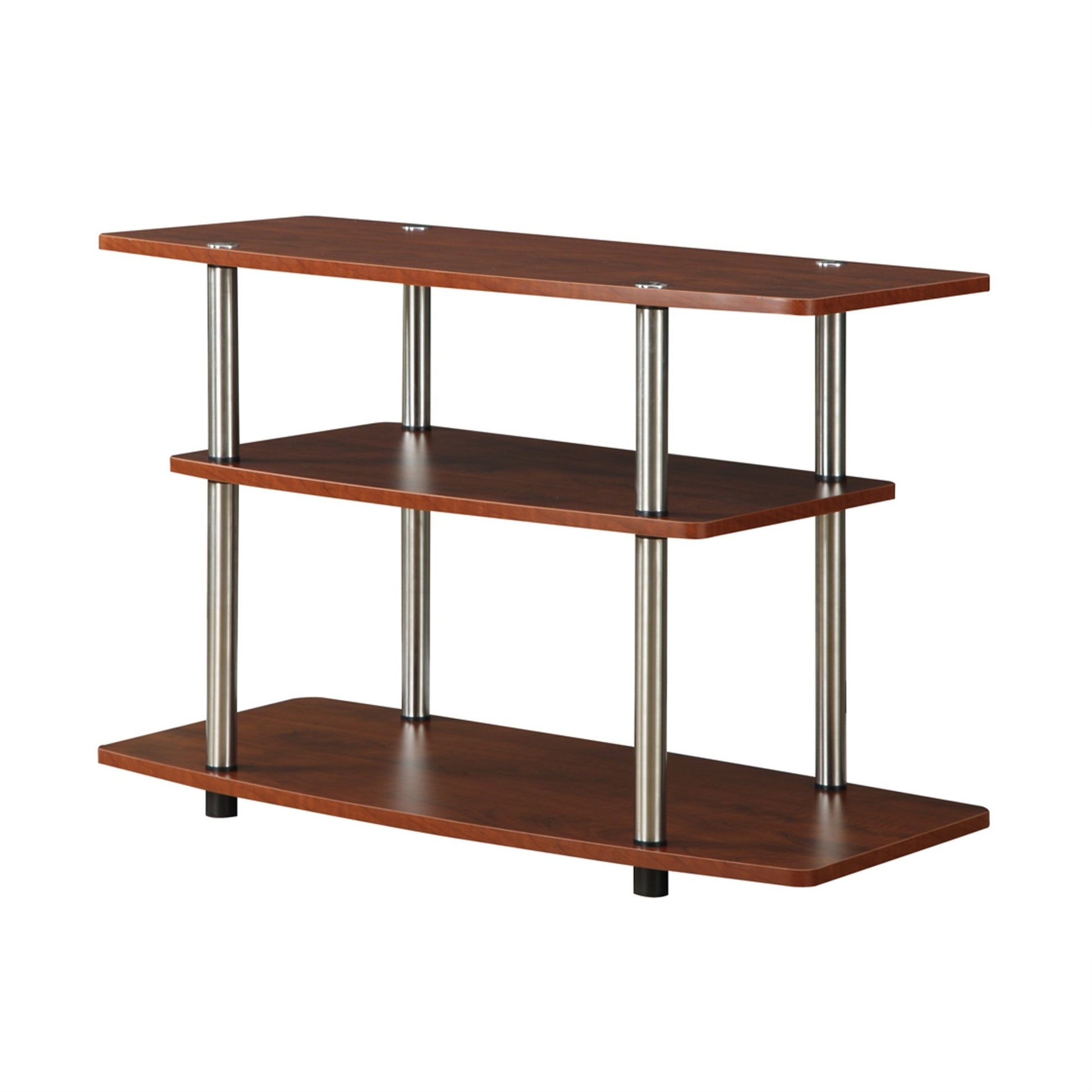 CasaFoyer Designs2Go 3 Tier TV Stand - Contemporary Open Concept Design, Ample Storage, Durable Construction, Easy Assembly - Enhance Your Living Space