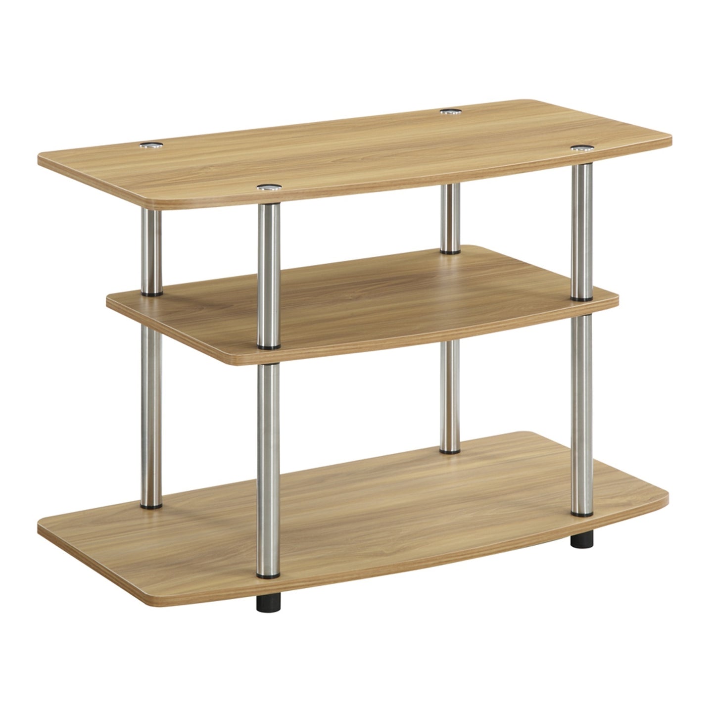 CasaFoyer Designs2Go 3 Tier TV Stand - Contemporary Open Concept Design, Ample Storage, Durable Construction - Perfect for Living Room or Home Study