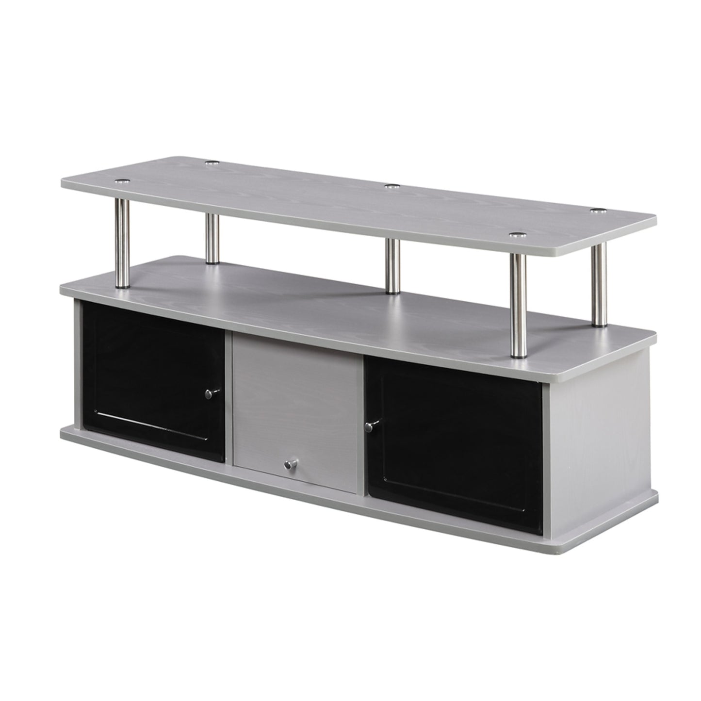 CasaFoyer Designs2Go TV Stand: 3 Storage Cabinets, Shelf | Durable Woodgrain Veneer | Easy Assembly | Perfect for DVDs, Gaming Accessories | Explore the Collection