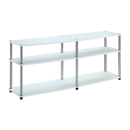 CasaFoyer Designs2Go 3 Tier 60" TV Stand - Contemporary, Hassle-Free Assembly, Open Shelves, Cable Management - Upgrade Your Living Area