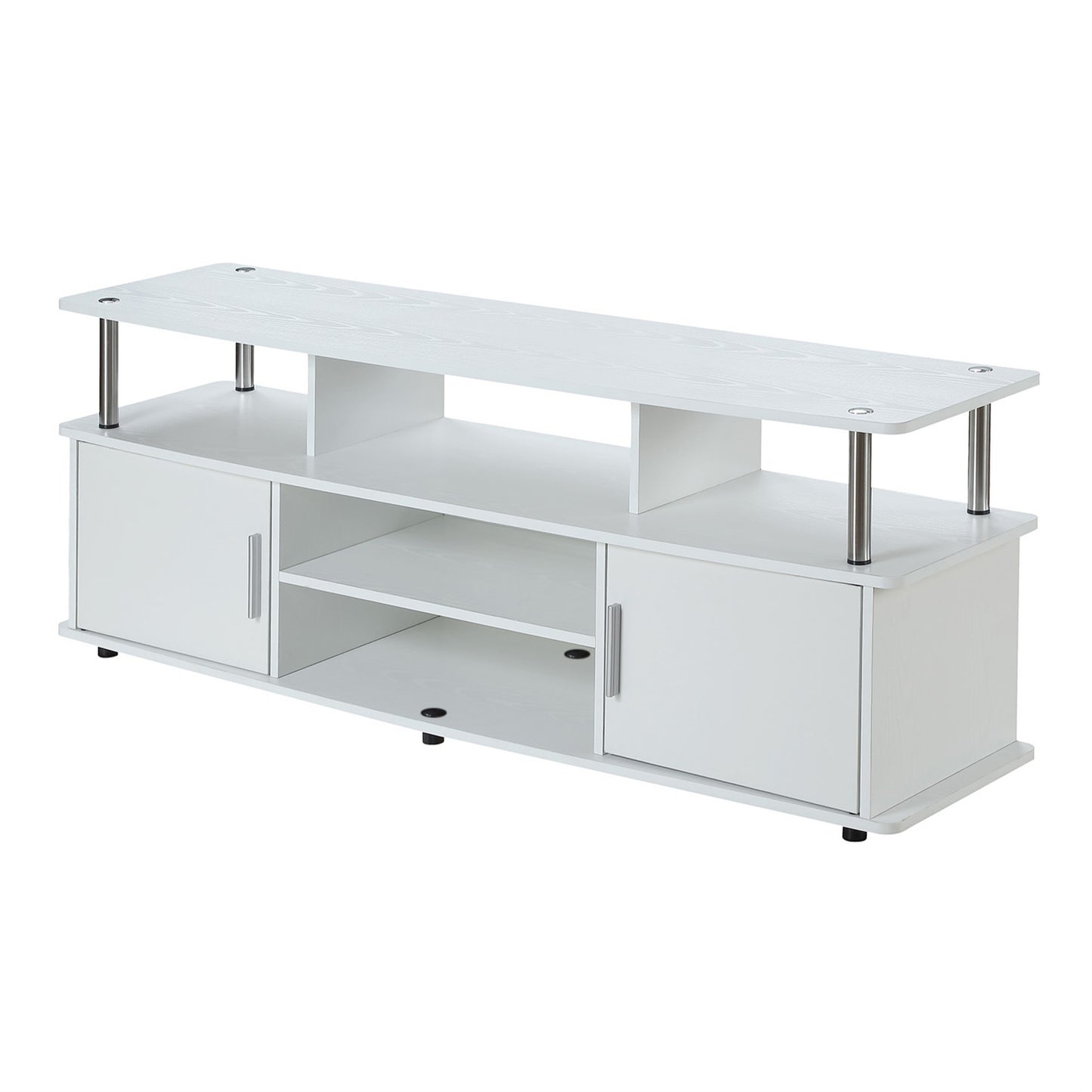 CasaFoyer Designs2Go 60" Monterey TV Stand - Stylish & Contemporary with Storage Cabinets & Shelves - Ample Storage & Cable Management