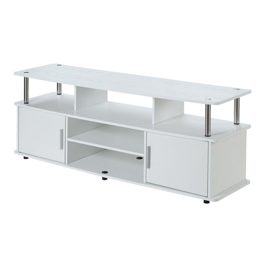 CasaFoyer Designs2Go 60" Monterey TV Stand - Stylish & Contemporary with Storage Cabinets & Shelves - Ample Storage & Cable Management