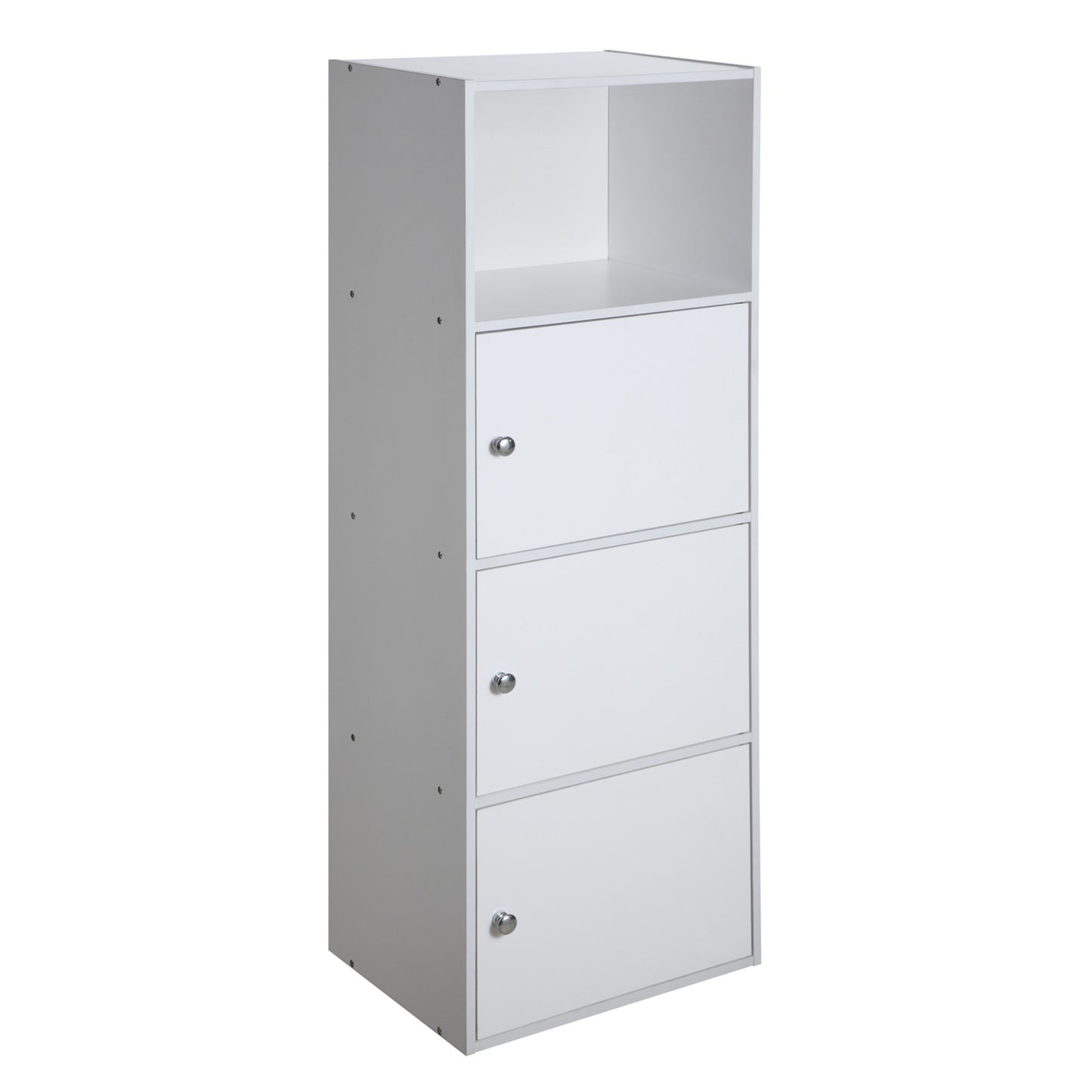 CasaFoyer Xtra Storage 3 Door Cabinet with Shelf - Versatile Office and Living Space Solution, Easy Assembly, Chrome Knobs, Magnetic Hinges.