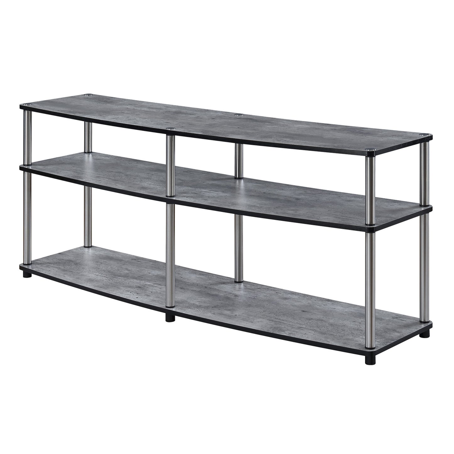 CasaFoyer Designs2Go 3 Tier 60" TV Stand - Hassle-Free Assembly, Open Concept Shelves, Cable Management - Upgrade Your Living Area