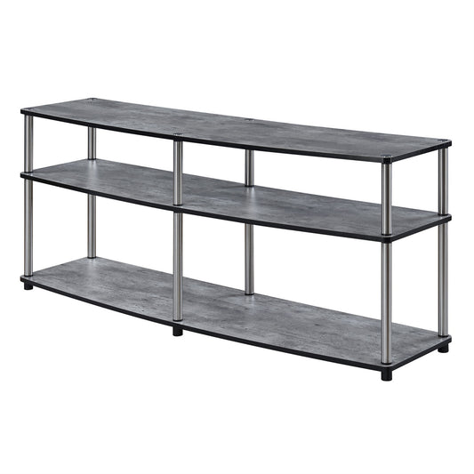 CasaFoyer Designs2Go 3 Tier 60" TV Stand - Hassle-Free Assembly, Open Concept Shelves, Cable Management - Upgrade Your Living Area