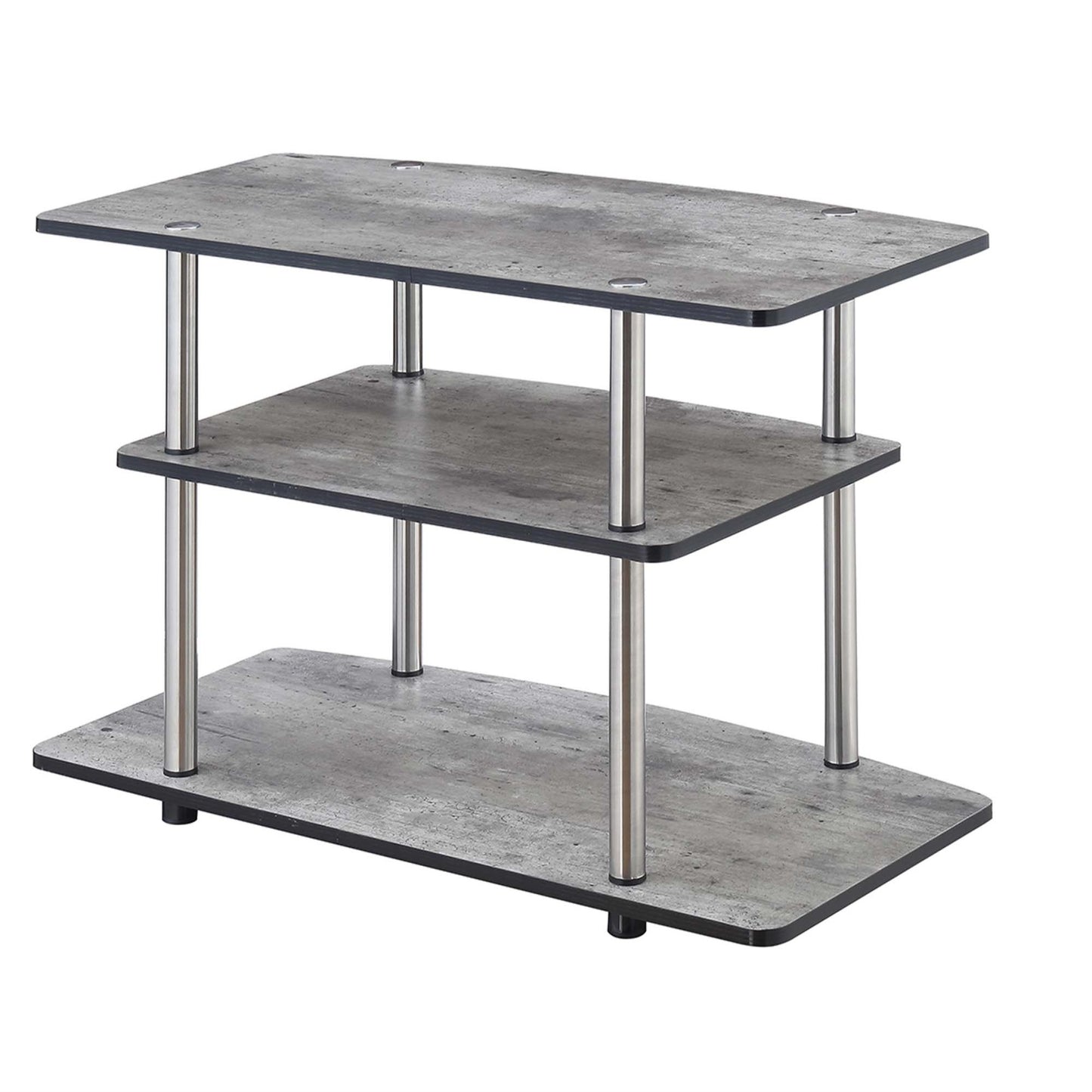 CasaFoyer Sleek and Modern Designs2Go 3 Tier TV Stand by - Durable, Easy Assembly, Ample Space for Entertainment Essentials - Perfect for Living Room or Home Study.