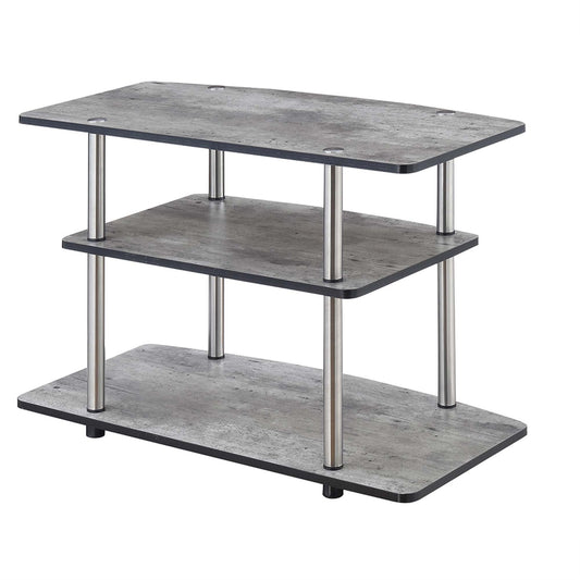 CasaFoyer Sleek and Modern Designs2Go 3 Tier TV Stand by - Durable, Easy Assembly, Ample Space for Entertainment Essentials - Perfect for Living Room or Home Study.