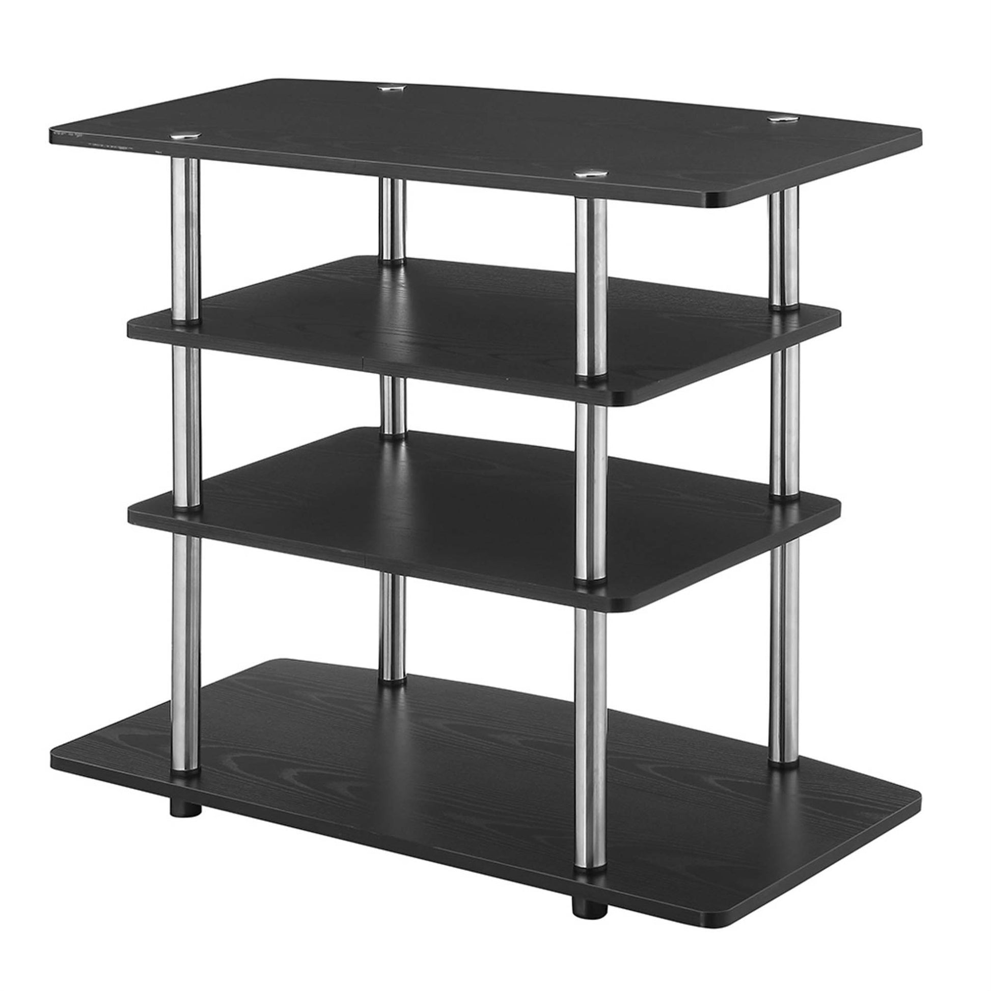 CasaFoyer Designs2Go No Tools Highboy 4 Tier TV Stand - Modern, Open-Concept, Durable Shelves, Easy Assembly - Ideal for Living Room or Home Study