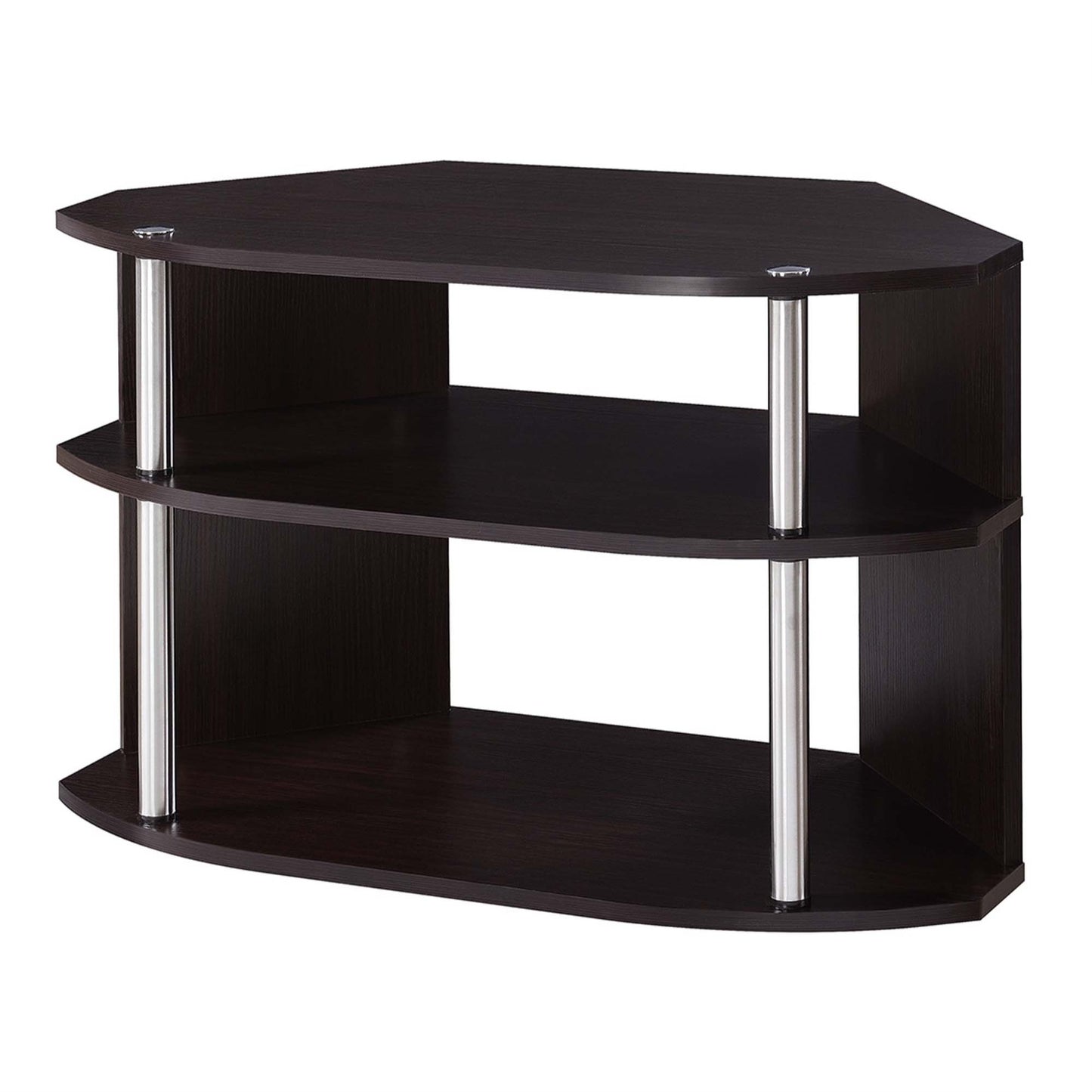 CasaFoyer "Versatile and Practical Designs2Go Swivel 3 Tier TV Stand - Ideal for Corner Placement - Cable Management - Full Swivel Motion - Enjoyable Gaming or TV Experience"