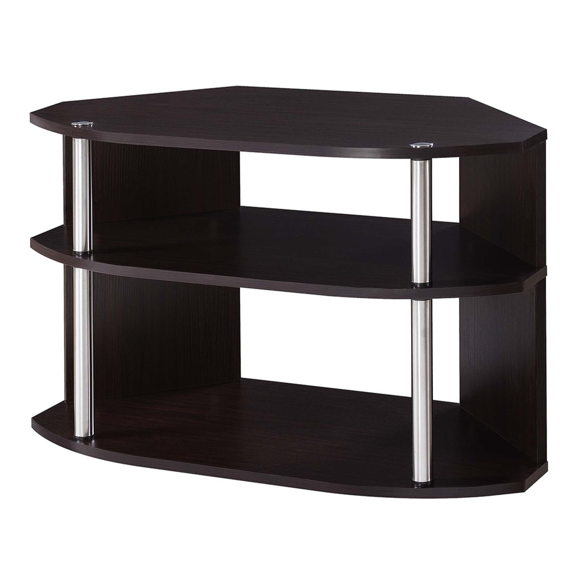 CasaFoyer "Versatile and Practical Designs2Go Swivel 3 Tier TV Stand - Ideal for Corner Placement - Cable Management - Full Swivel Motion - Enjoyable Gaming or TV Experience"