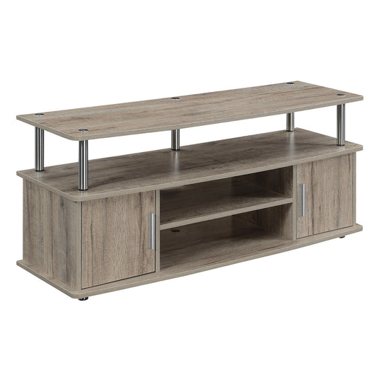 CasaFoyer Designs2Go Monterey TV Stand - Modern & Elegant Aesthetic, Cabinets & Shelves, Cable Management, Easy Assembly