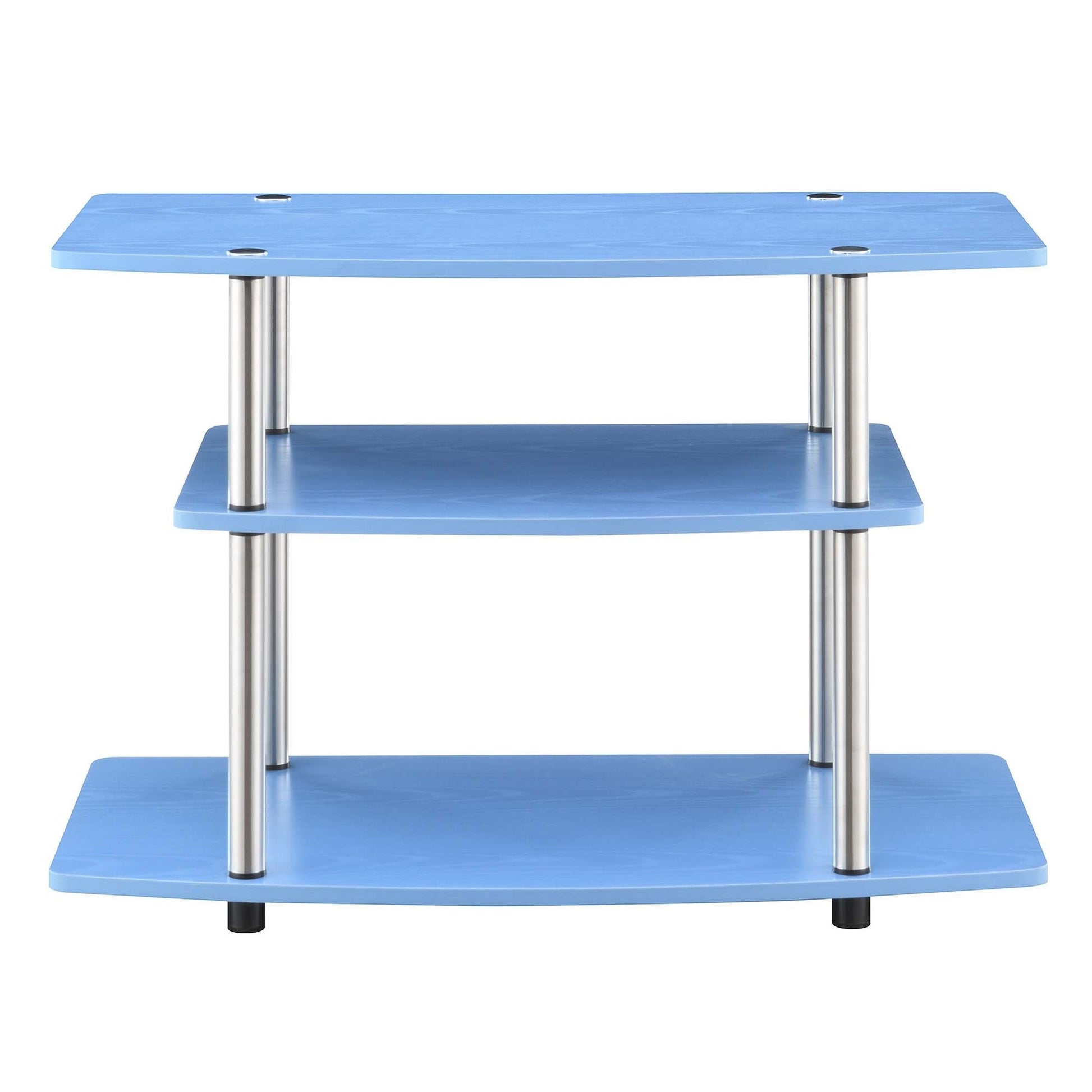 CasaFoyer Designs2Go 3 Tier TV Stand - Modern & Sleek Design, Durable Particle Board & Melamine Shelves, Easy Assembly, Maximize Living Space