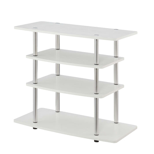 CasaFoyer Designs2Go No Tools Highboy 4 Tier TV Stand - Sleek & Modern Space-Saving Stand for Living Room or Home Study - Easy Assembly & Durable Construction - Enhance Your Decor