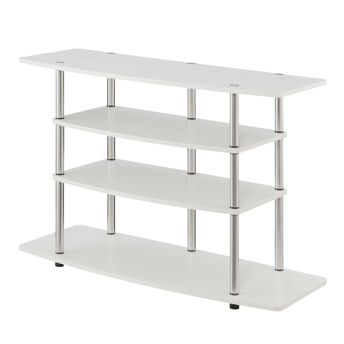 CasaFoyer Designs2Go No Tools Wide Highboy 4 Tier TV Stand - Maximize Space, Easy Assembly, Durable Construction, Modern Design