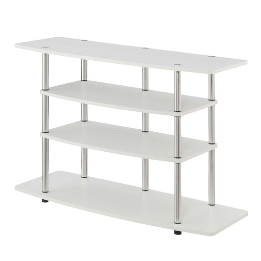 CasaFoyer Designs2Go No Tools Wide Highboy 4 Tier TV Stand - Maximize Space, Easy Assembly, Durable Construction, Modern Design