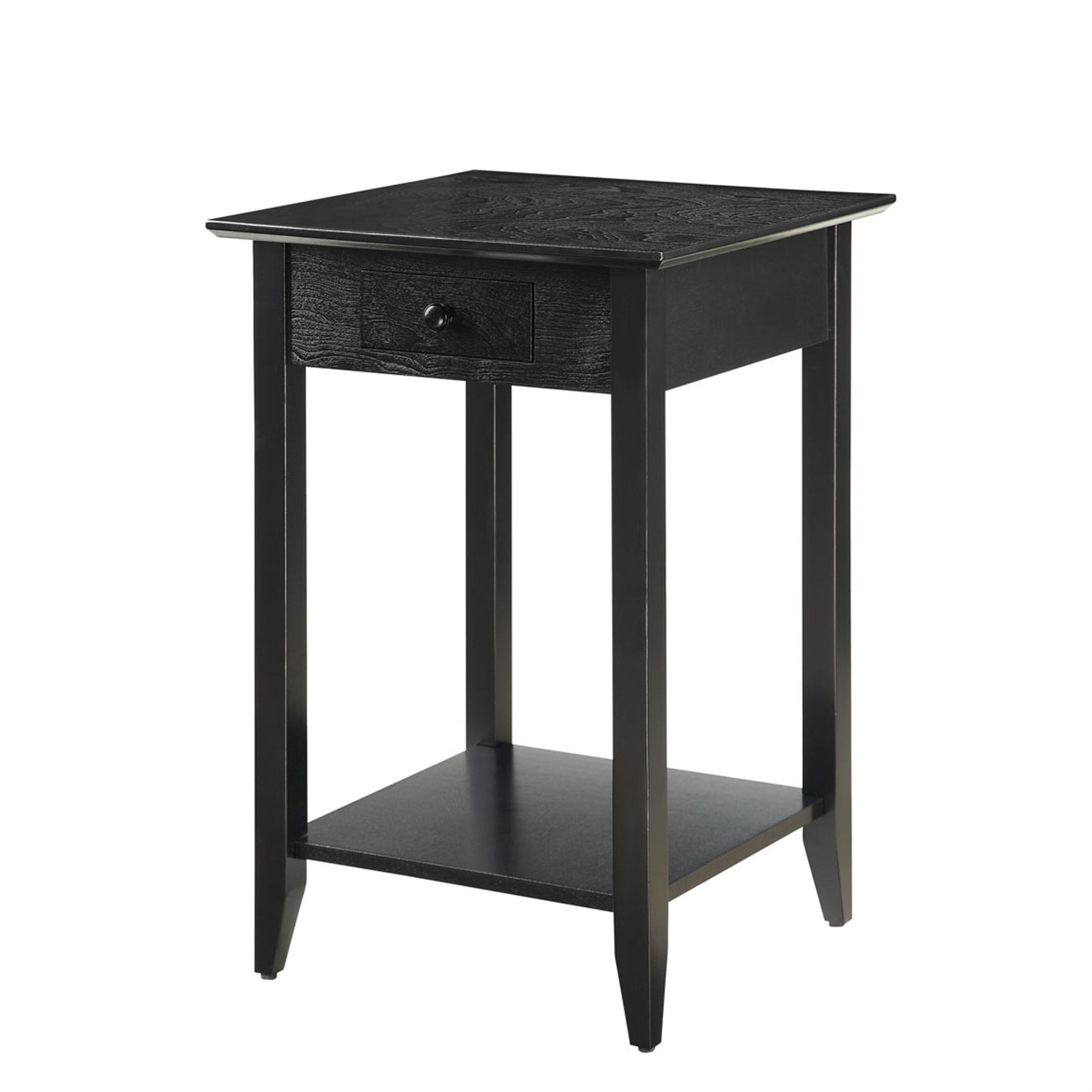 CasaFoyer American Heritage 1 Drawer End Table with Shelf - Timeless Design, Spacious Drawer, Open Lower Shelf - Perfect Blend of Functionality and Aesthetics