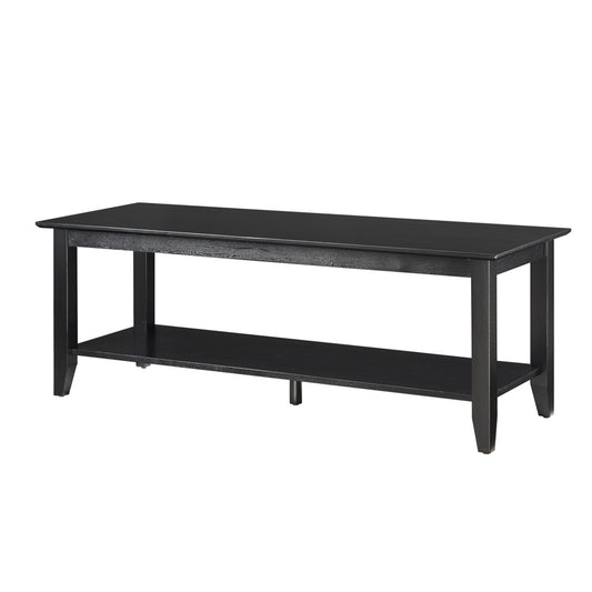 CasaFoyer American Heritage Coffee Table with Shelf - Enhance Your Coffee Break Experience with Timeless Classic American Styling - Ample Space for Coffee Essentials and Convenient Storage for Reading Materials