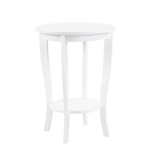 CasaFoyer American Heritage Round End Table with Shelf - Elegant and Versatile Furniture Piece with Ample Storage and Display Space