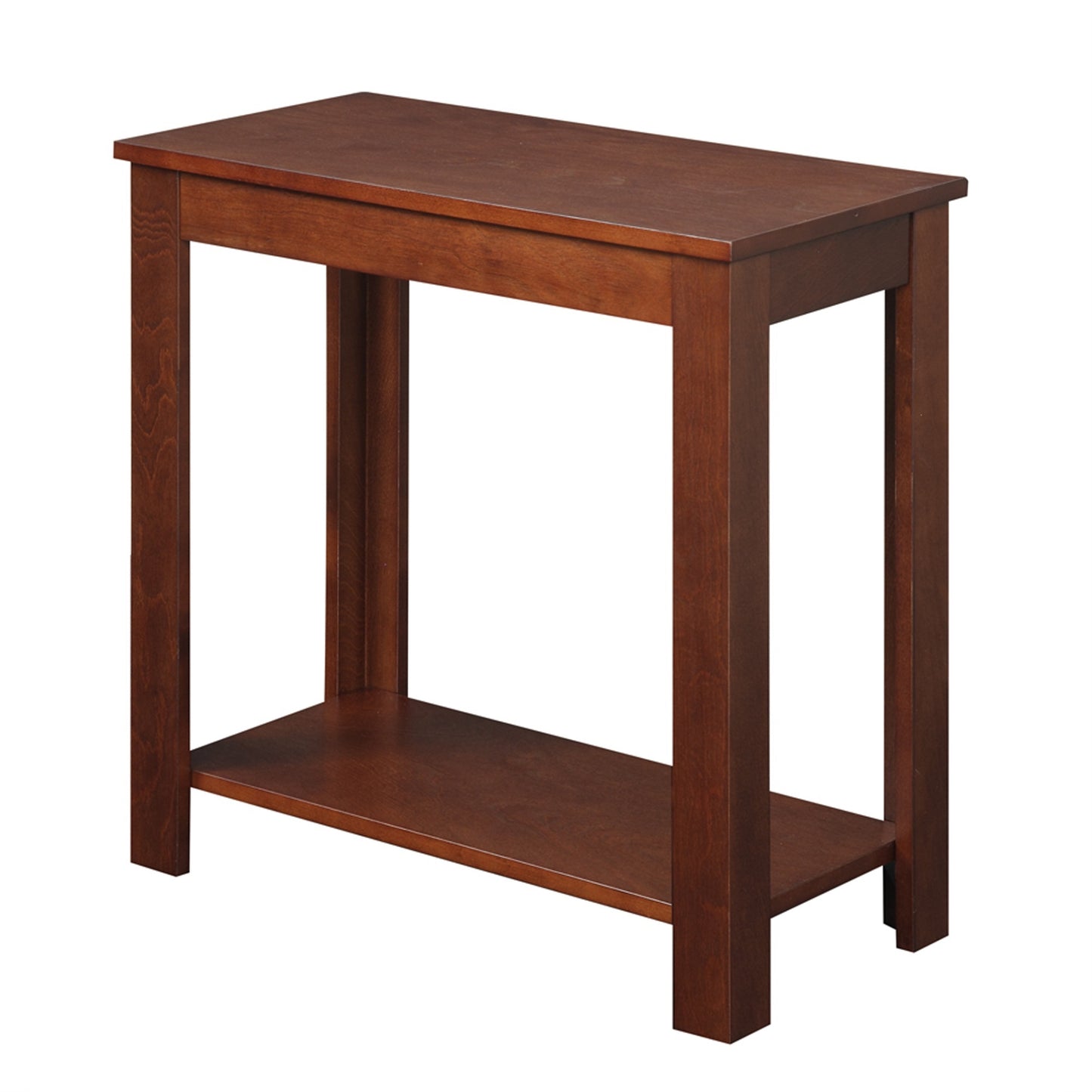 CasaFoyer Designs2Go Baja Chairside End Table - Versatile Classic Furniture with Woodgrain Finish & Bottom Shelf - Ample Storage & Display Space