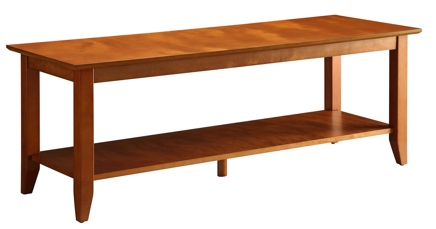 CasaFoyer American Heritage Coffee Table with Shelf - Timeless and Elegant Design, Durable Solid Pine Legs, Birch Veneer Tabletop, Ample Storage Space.