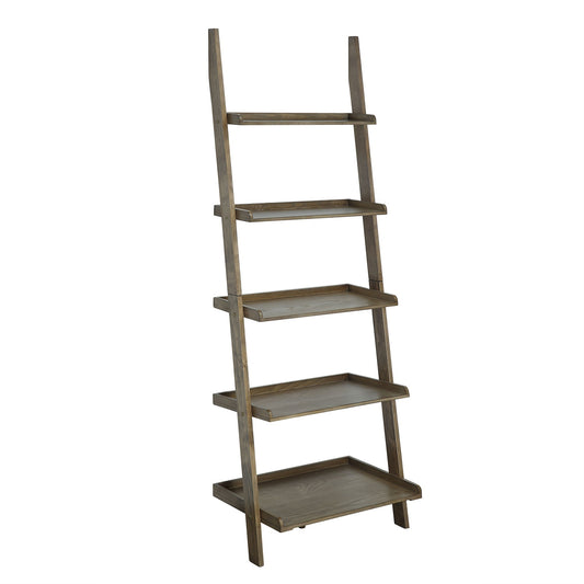 CasaFoyer American Heritage Bookshelf Ladder - Timeless & Elegant Design, 5 Spacious Shelves for Books & Collectibles, Perfect for Living Room or Office Storage