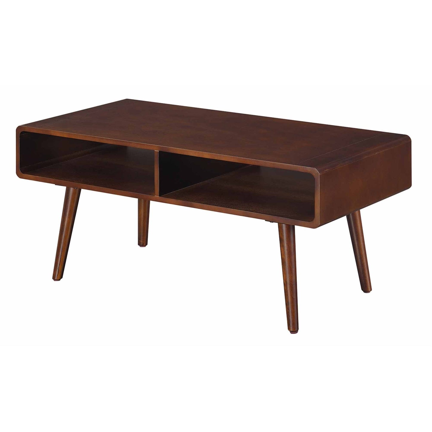 CasaFoyer Napa Coffee Table with Shelf - Minimalist Design, Mid Century Style - Durable Solid Wood Legs - Easy Assembly - CasaFoyer
