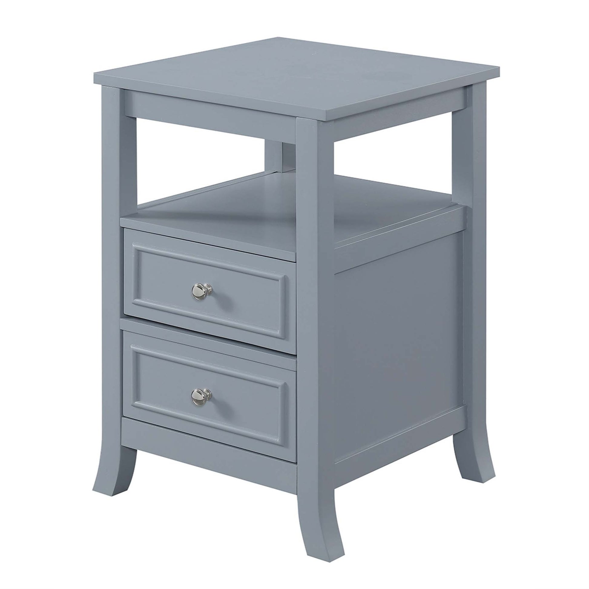 CasaFoyer Melbourne 2 Drawer End Table with Shelf - Classic Design, Ample Storage, Durable Construction - Perfect Addition to Your Home Dcor