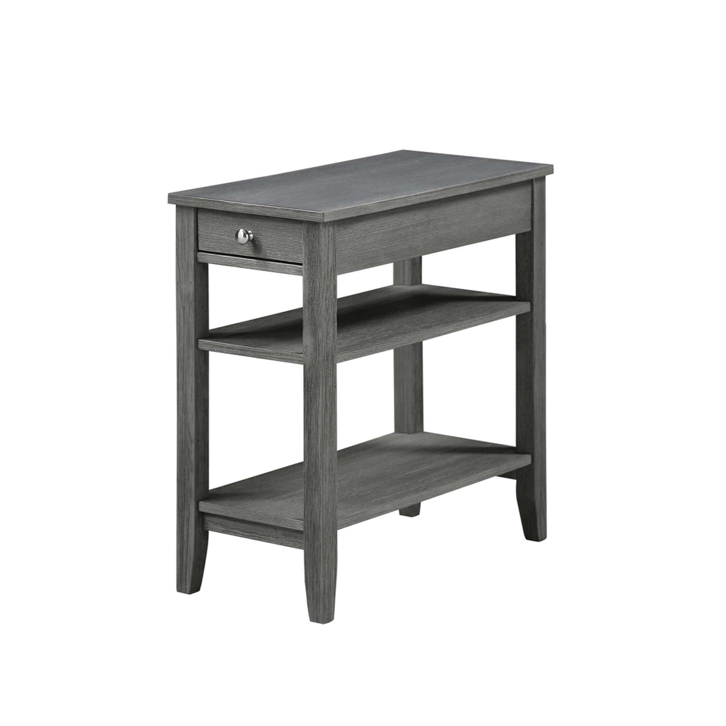 CasaFoyer American Heritage 1 Drawer Chairside End Table - Convenient Storage with Shelves - Versatile & Stylish Furniture Piece