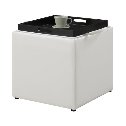 CasaFoyer Delightful Designs4Comfort Park Avenue Ottoman with Stool & Reversible Tray - Convenient, Versatile, and Stylish.