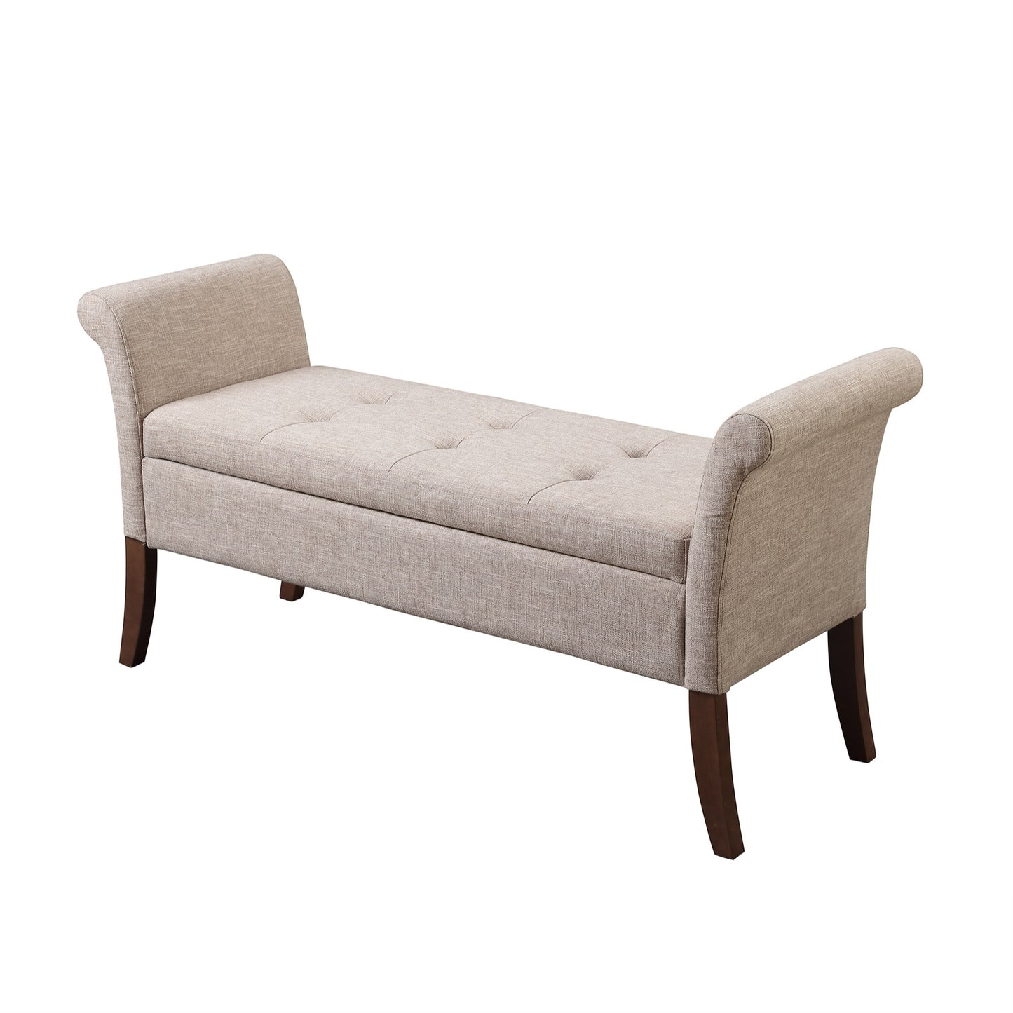 CasaFoyer Elegant and Versatile Designs4Comfort Garbo Storage Bench - Cozy Ottoman with Ample Storage Space - Durable Poplar Wood and Plush Fabric Upholstery - Perfect for Enhancing Any Room Ambiance