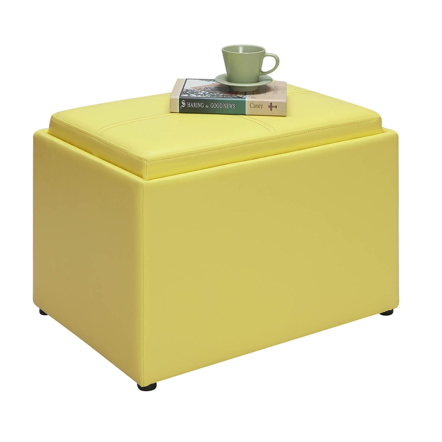 CasaFoyer Designs4Comfort Ottoman with Removable Lid & Multi-Purpose Tray - Convenient Access, Storage, Tabletop Surface - Versatile & Durable