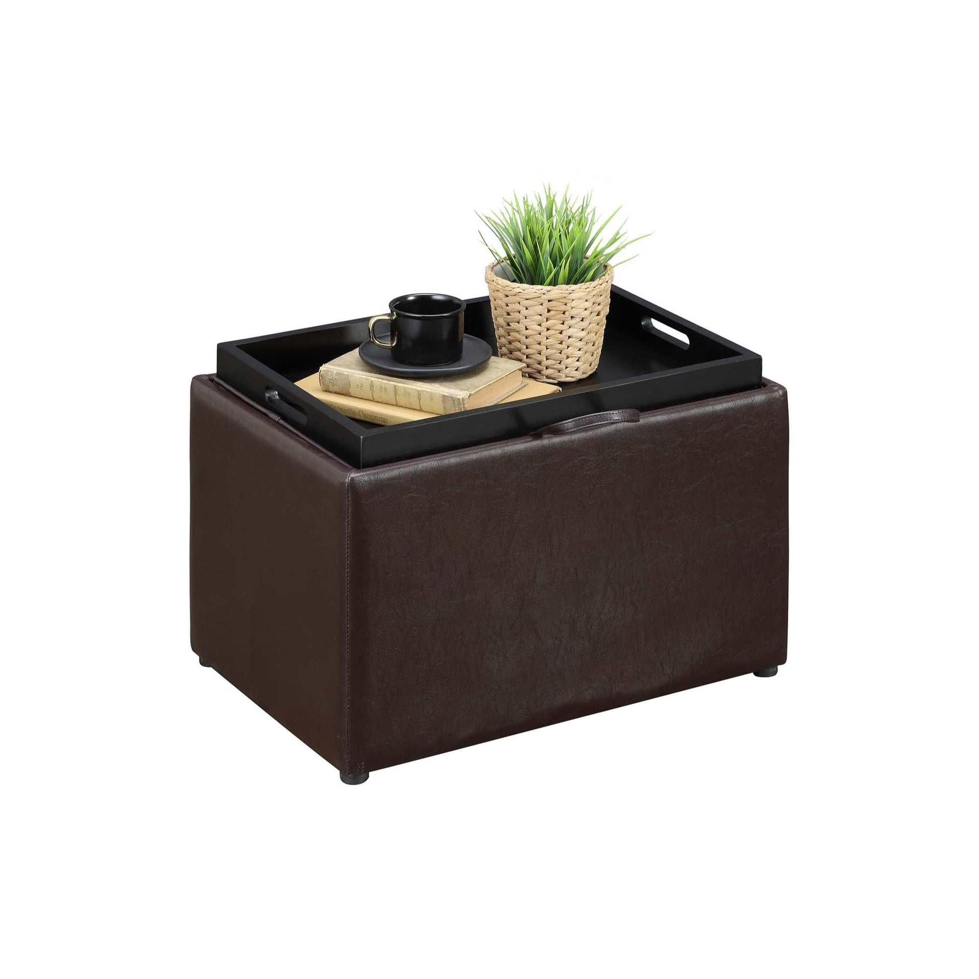 CasaFoyer Convenient Access Multipurpose Tray - Storage Ottoman with Removable Lid. Versatile and Durable for Storing, Tabletop or Lap Tray. Enjoy for Years!