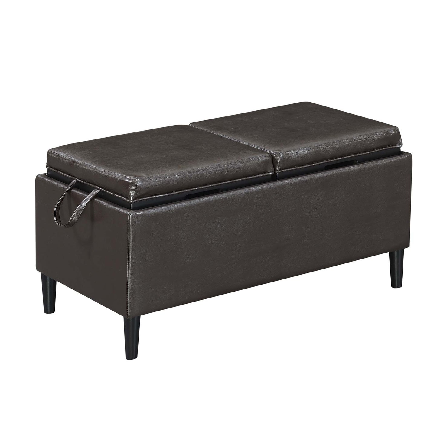 CasaFoyer Designs4Comfort Magnolia Storage Ottoman with Reversible Trays - Stylish & Practical Home Decor Addition with Cushion and Tray Options, Spacious Storage Inside