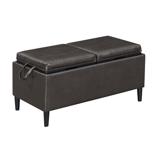 CasaFoyer Designs4Comfort Magnolia Storage Ottoman with Reversible Trays - Stylish & Practical Home Decor Addition with Cushion and Tray Options, Spacious Storage Inside
