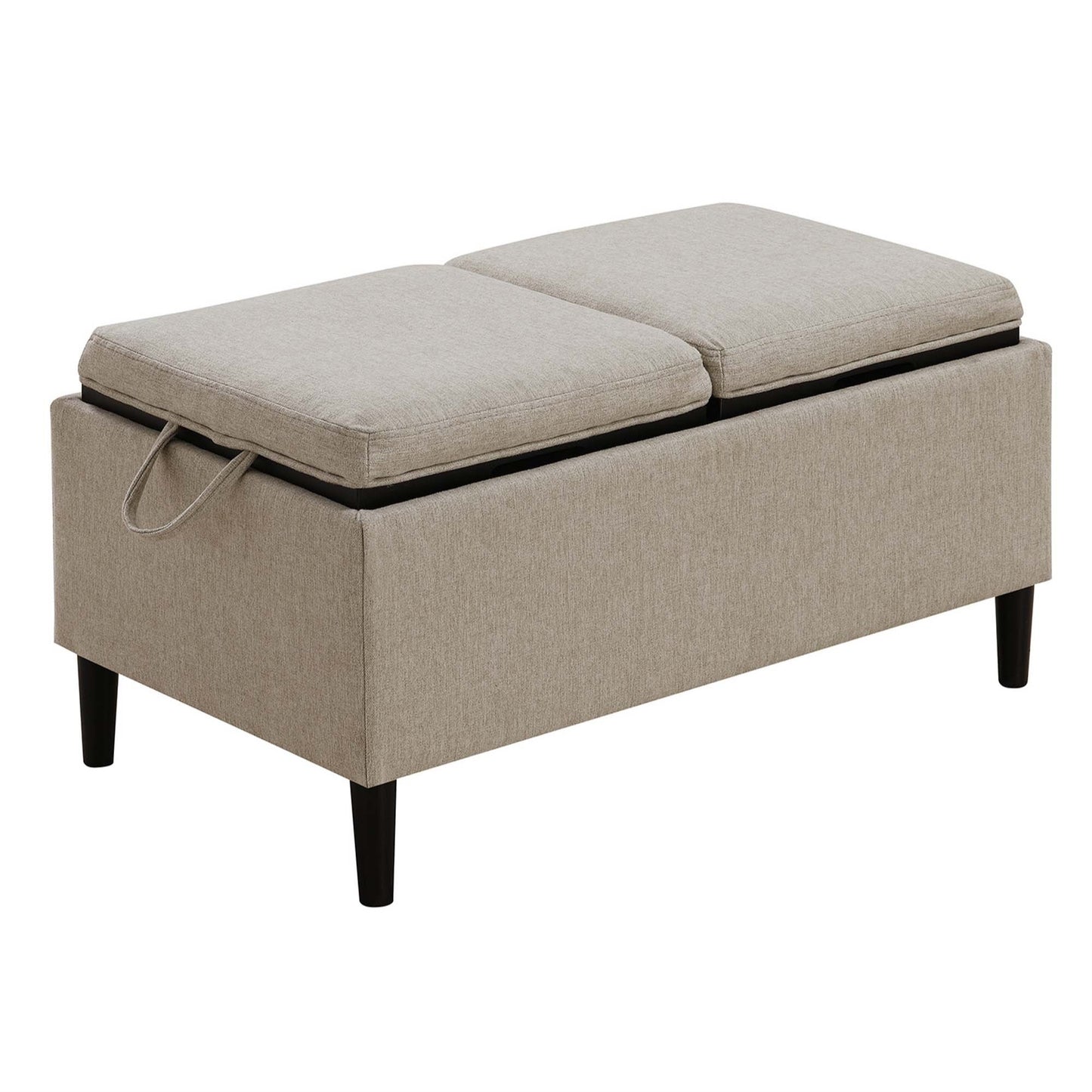 CasaFoyer Designs4Comfort Magnolia Storage Ottoman with Reversible Trays - Versatile and Stylish Home Decor Addition with Removable Trays and Spacious Storage