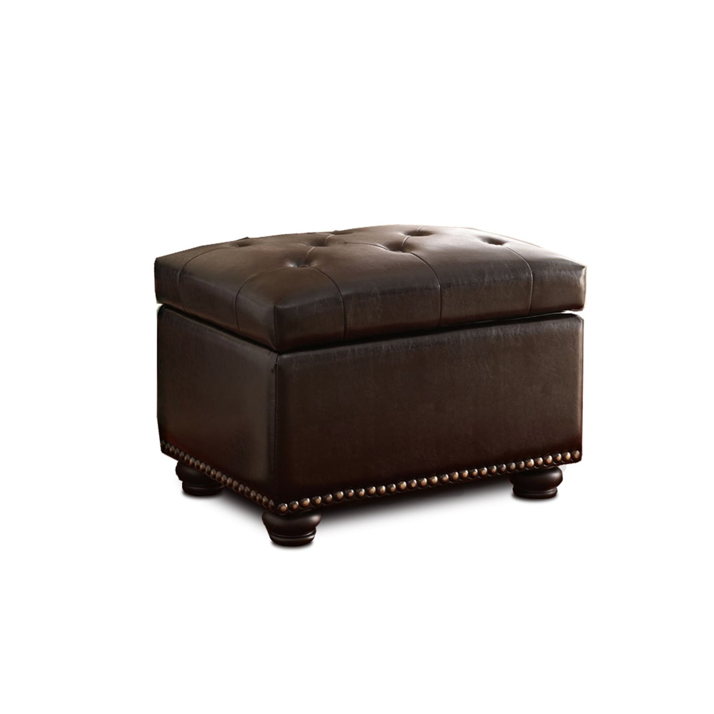 CasaFoyer Designs4Comfort 5th Avenue Storage Ottoman - Stylish & Functional with Ample Storage Space, Button Tufted Lid & Nailhead Trim