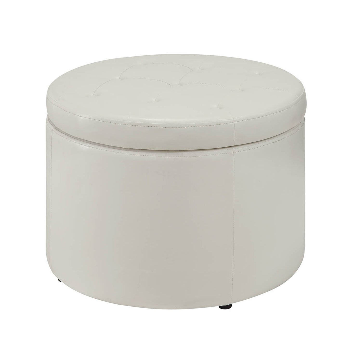 CasaFoyer Designs4Comfort Round Shoe Storage Ottoman - Stylish and Versatile Home Decor Solution with 12 Compartments and Button Tufted Lid