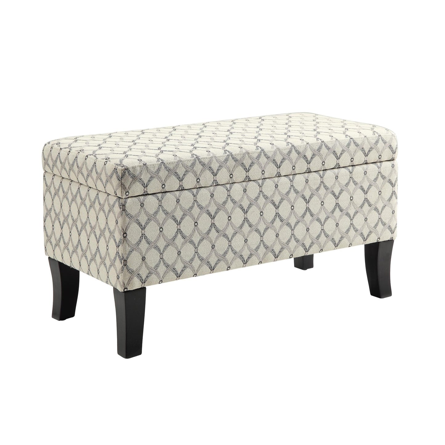 CasaFoyer Designs4Comfort Winslow Storage Ottoman - Stylish & Versatile Home Decor with Generous Storage Compartment & Elegant Turned Feet