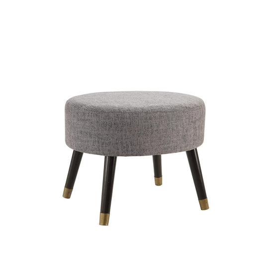 CasaFoyer Designs4Comfort Mid Century Ottoman Stool - Timeless Charm with Gold-Dipped Legs for Elegant Home Decor