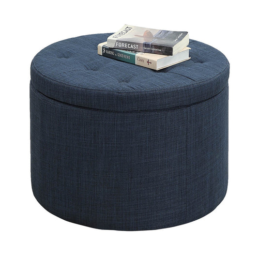 CasaFoyer Designs4Comfort Round Shoe Storage Ottoman - Stylish & Functional Home Decor Upgrade with 12 Compartments & Extra Space for Accessories