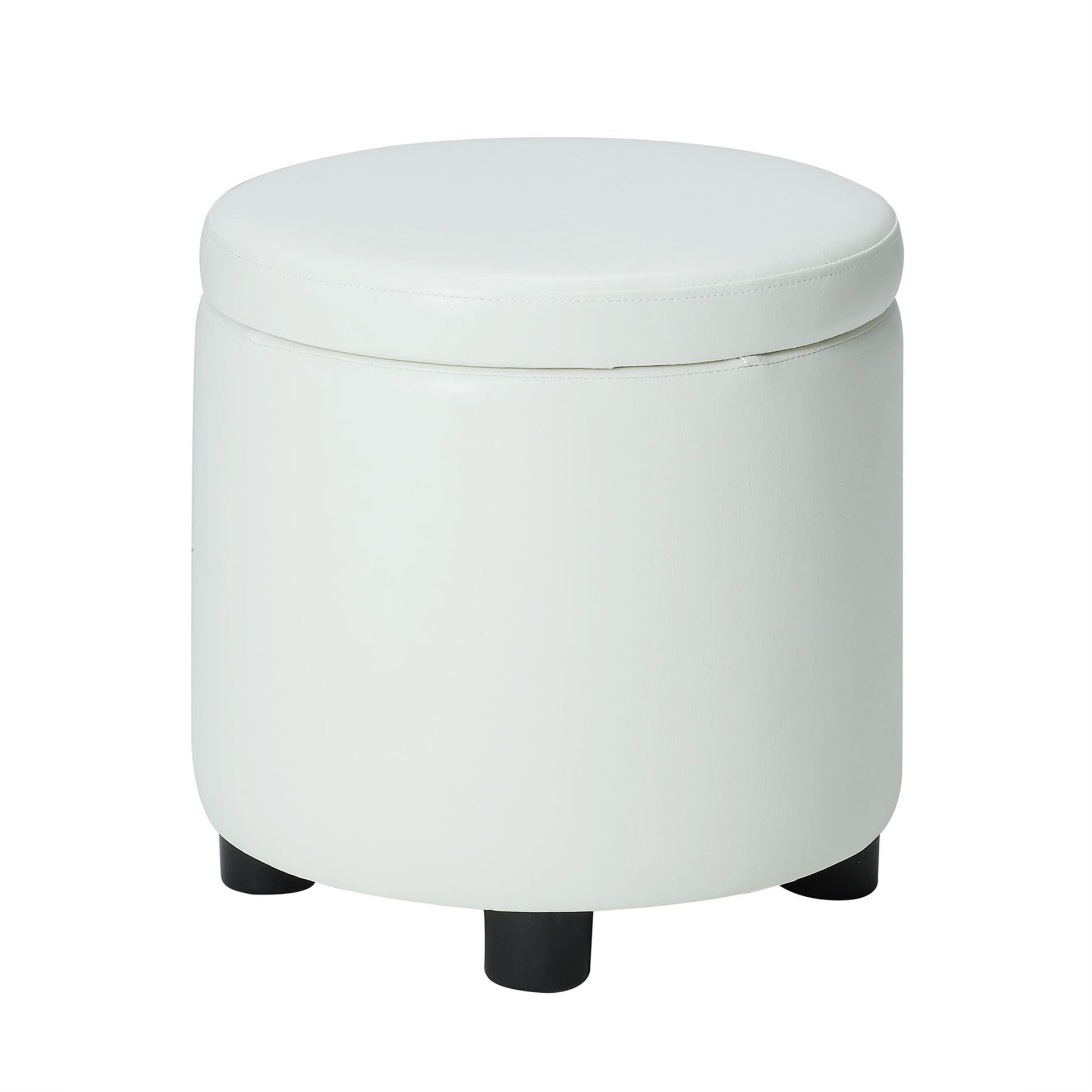 CasaFoyer Designs4Comfort Round Accent Storage Ottoman with Reversible Lid and Multifunctional Tray - Practical and Stylish Addition to Any Space