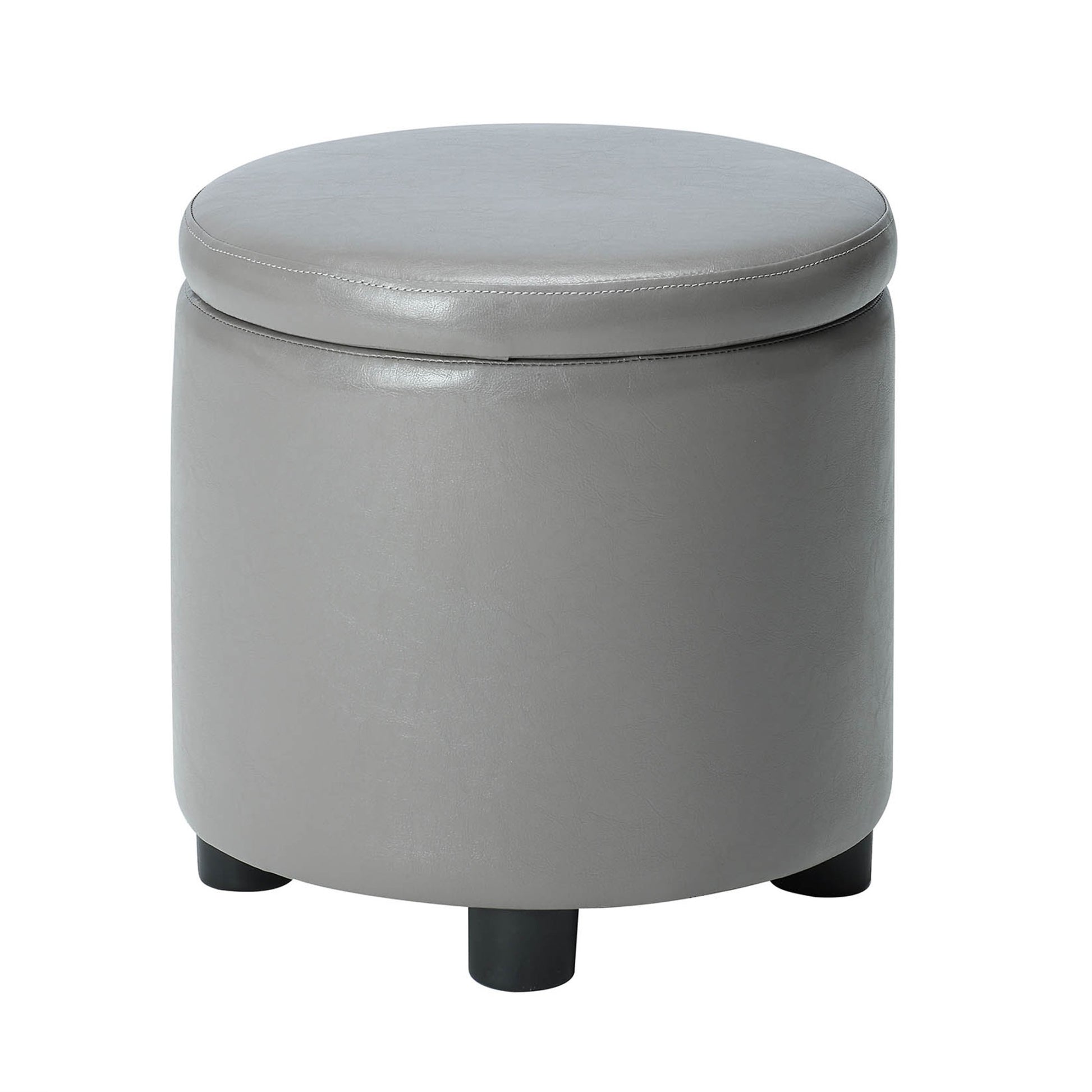 CasaFoyer Designs4Comfort Round Accent Storage Ottoman with Reversible Lid and Multifunctional Tray - Stylish and Functional Solution for Any Room
