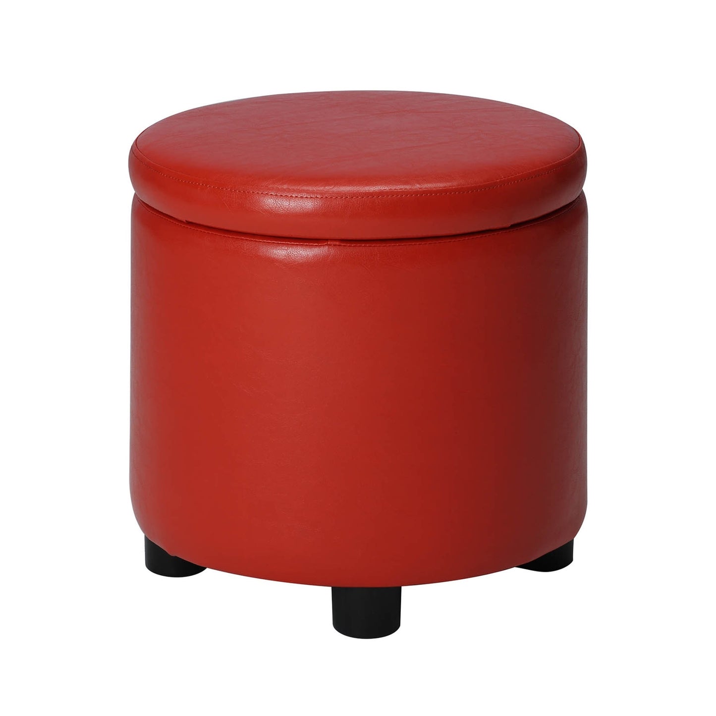 CasaFoyer Designs4Comfort Round Accent Storage Ottoman with Reversible Lid and Multifunctional Tray - Versatile and Stylish Solution for Concealed Storage and Added Functionality
