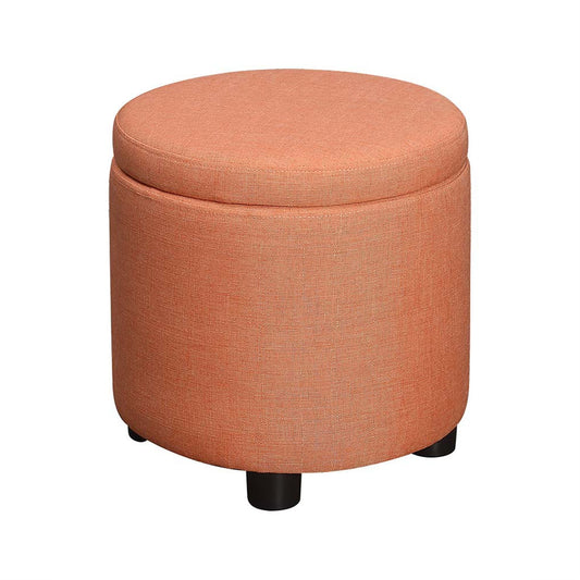 CasaFoyer Round Accent Storage Ottoman with Reversible Lid and Multifunctional Tray - Vibrant and Versatile Furniture Piece for Hidden Storage and Convenient Use - Designs4Comfort