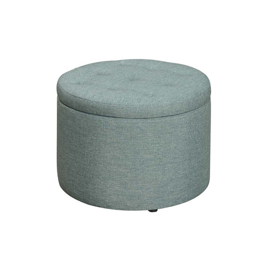 CasaFoyer Designs4Comfort Round Shoe Storage Ottoman - Stylish & Functional Home Decor Upgrade with 12 Shoe Compartments & Center Space for Accessories