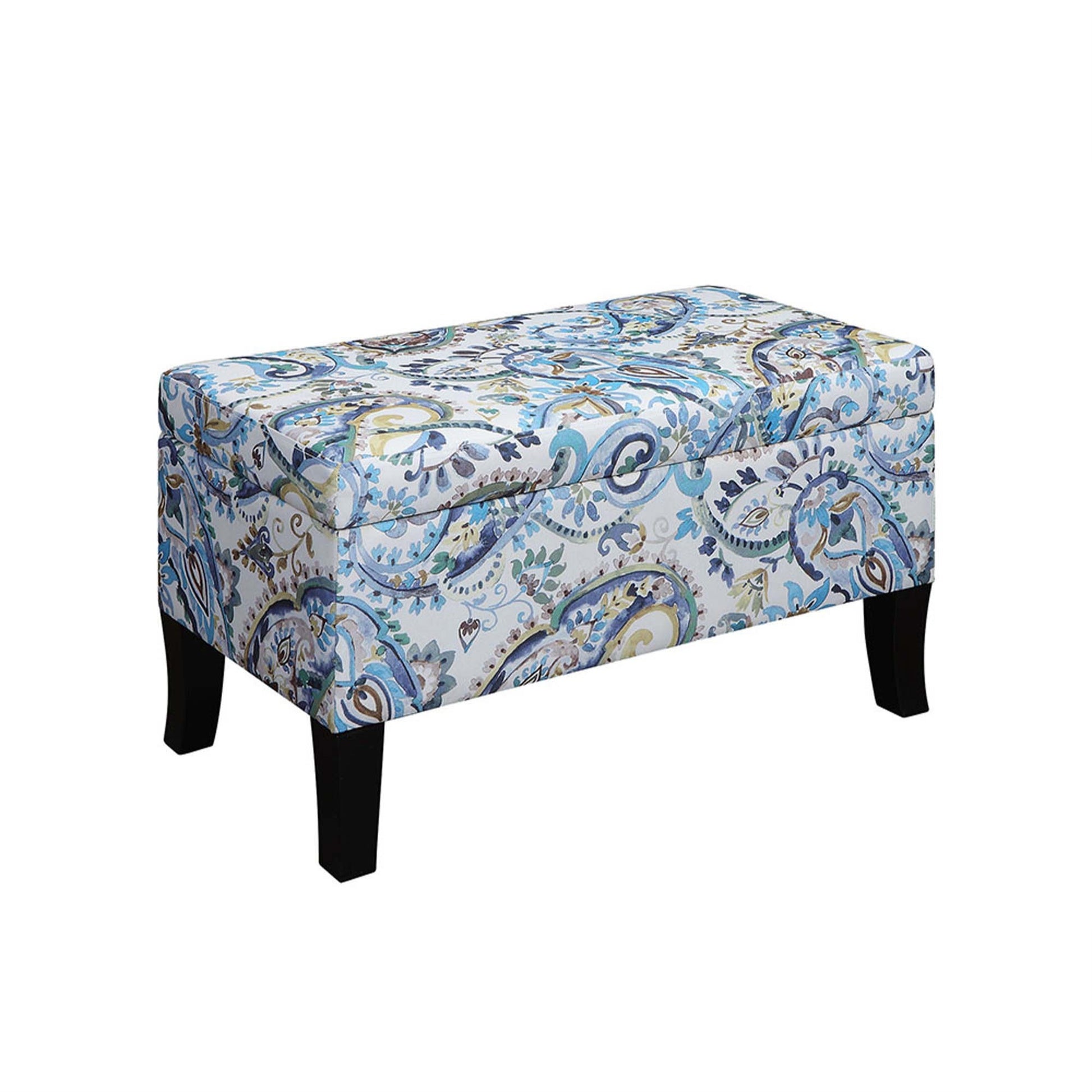 CasaFoyer Designs4Comfort Winslow Storage Ottoman - Versatile & Stylish Home Decor with Ample Storage Space, Elegant Solid Wood Feet, Extra Seating & Decorative Accent Piece - Built to Last, Years of Enjoyment