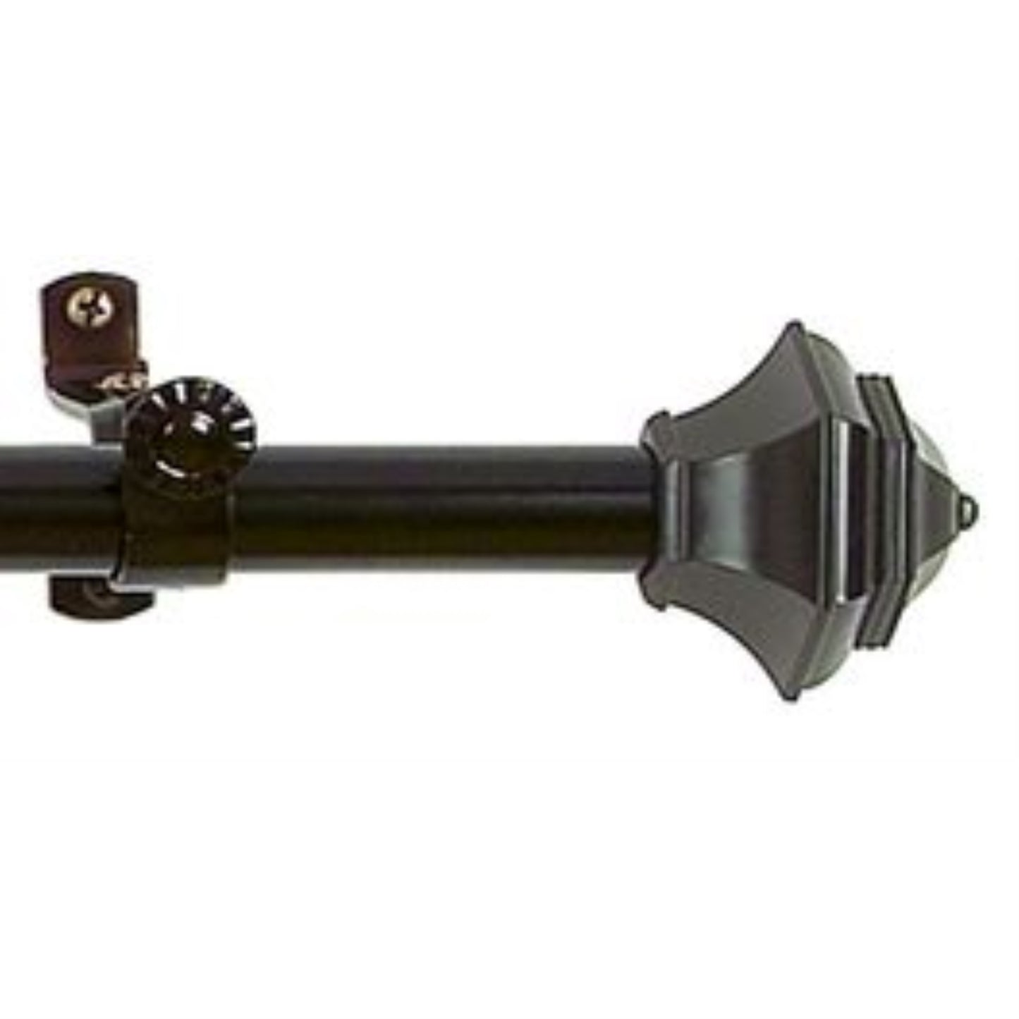 CasaFoyer Buono II Jordan Decorative Rod Series - Elegant, Sophisticated, and Crafted with Superior Quality. Oiled Bronze PVC Finials. Adjustable .75 in. Diameter. Includes Matching All-Metal Hardware. Easy Installation.