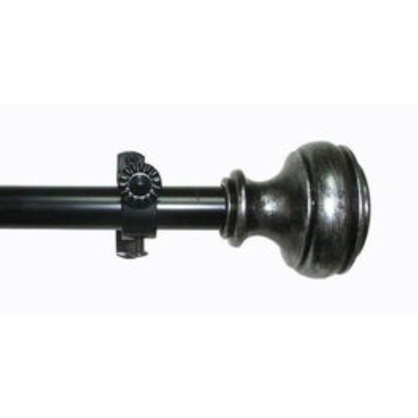 CasaFoyer Buono II Bradford Decorative Rod Series - Elegant, Stylish, and Crafted with High-Quality Materials. Adjustable to Fit Any Window Size. Includes Hardware for Easy Mounting. Antique Silver PVC Finials. 0.75" Diameter.